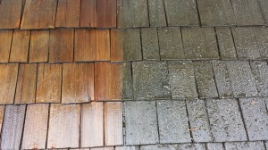 Pressure washing your Cedar Roof will make it look like new!